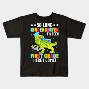 So Long Kindergarten Graduation class 2024 dinosaur kids Kids T-Shirt